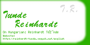tunde reinhardt business card